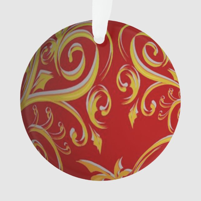 3D Weihnachtswirl Ornament (Vorderseite)
