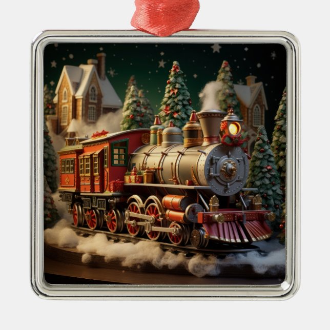 3D Weihnachtszug Ornament (Vorne)