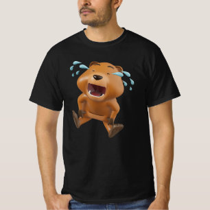 3D weinendes Cartoon-Bärchen-Charakter-Element. T-Shirt