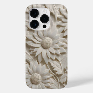 3D Weiße Blume Case-Mate iPhone 14 Pro Hülle