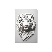 3D White Tiger Art