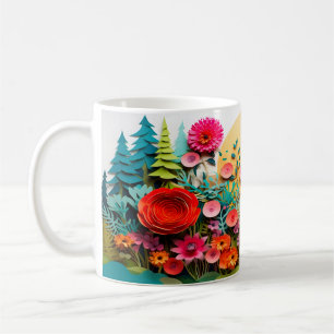 3D Wild Blume Design Kaffeetasse