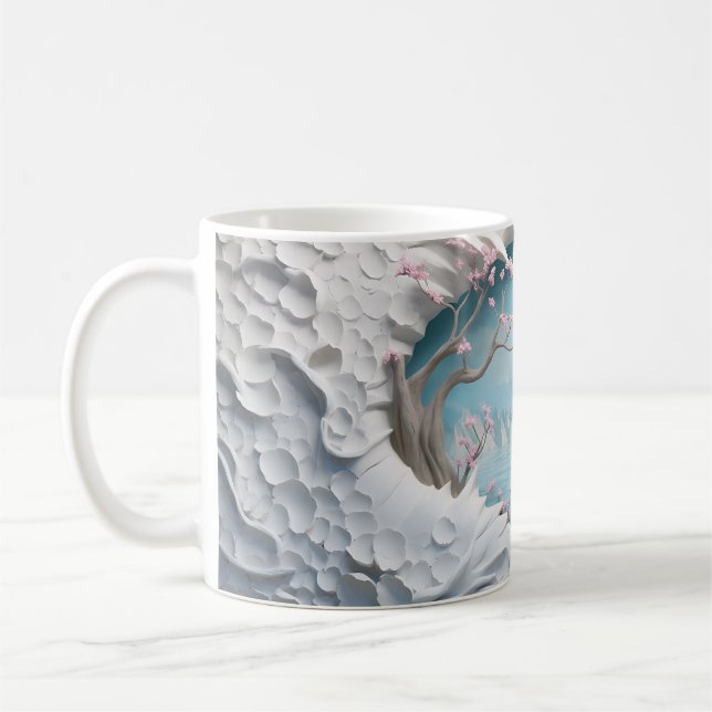 3D-Windung in einem Wald Kaffeetasse (Links)
