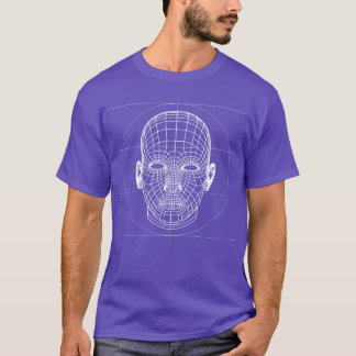 3D-WLAN-Kopfdesign T-Shirt