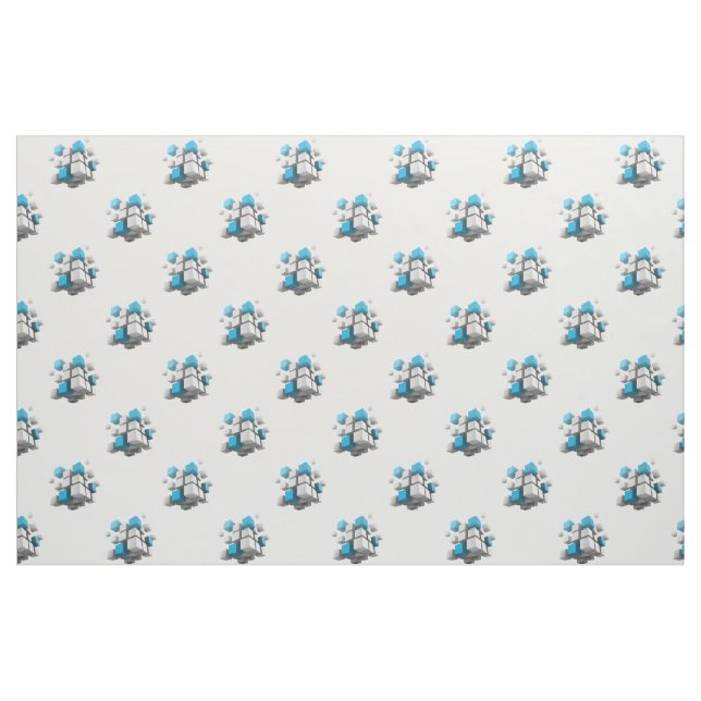 3D-Würfel von SlipperyJoe Stoff (Yard (91,4 cm))