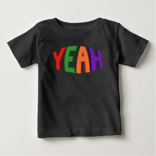 3D-YEAH - mehrfarbiges Typografisches Design Baby T-shirt
