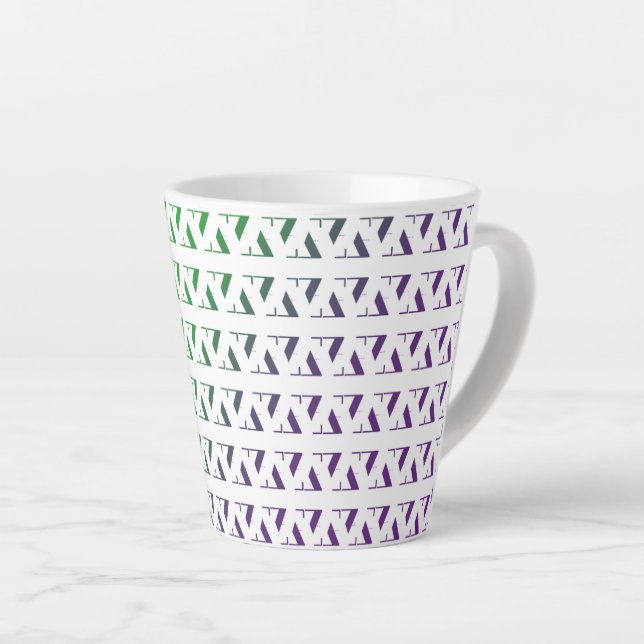3D zag Muster Latte Tasse (Rechte Ecke)