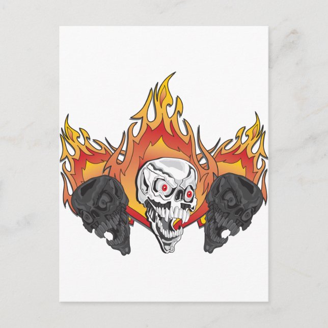 3Flammenskulptur Postkarte (Vorderseite)