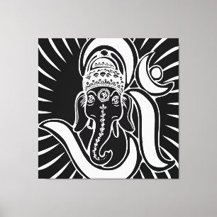3FT x 3FT GANESH WAND-GRAFISCHE KUNST Leinwanddruck