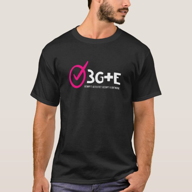 3g+e getestet geimpfte Chip- und Worm-Impfung T-Shirt (Vorderseite)