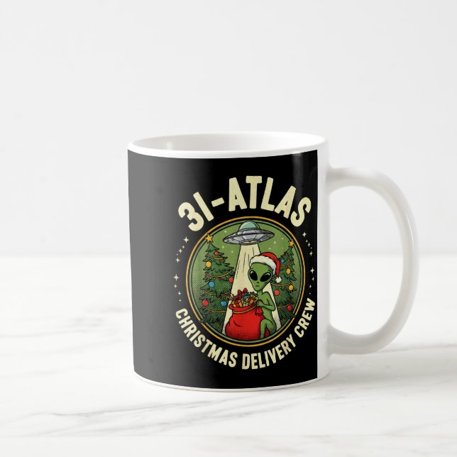 3i_atlas Christmas Delivery Crew Alien Santa Space Kaffeetasse (Rechts)