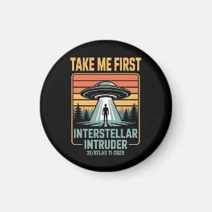 3I Atlas Glitch Style Sci-Fi Retro Weltraum Lustig Magnet