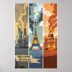 3I/Atlas Weltuntergangsplakate Poster