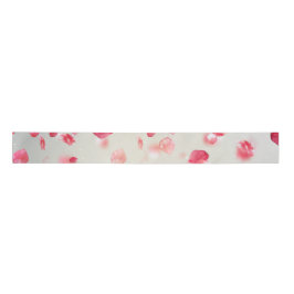 3in satin Ribbon flower petal print Satinband