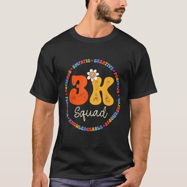 3K Squad Team Crew Teacher Kindergarten Kinder Ele T-Shirt (Vorderseite)