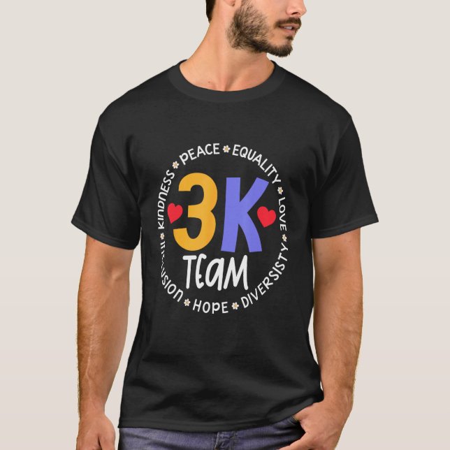 3K Team Crew Squad Teacher Kindergarten Kinder Ele T-Shirt (Vorderseite)