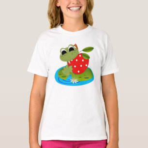 #3Lil Lady Frog Bella Ringer T - Shirt