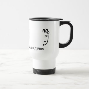 3LOGO u. SLOGAN-WEISS-TASSE. Reisebecher