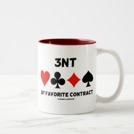 3NT mein Lieblingsvertrag (vier Zweifarbige Tasse