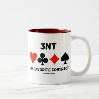 3NT mein Lieblingsvertrag (vier Zweifarbige Tasse