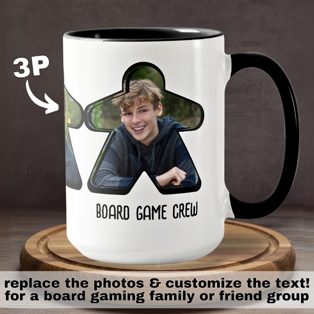 3P Custom Foto Meepe Board Game Group Tasse (Von Creator hochgeladen)