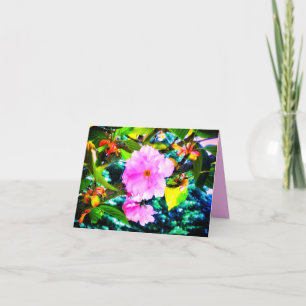 3PINK BLOSSOME GREETING CARD KARTE