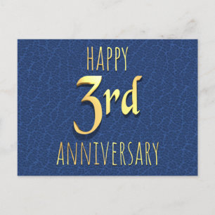 3rd Anniversary Holiday Postcard Feiertagspostkarte