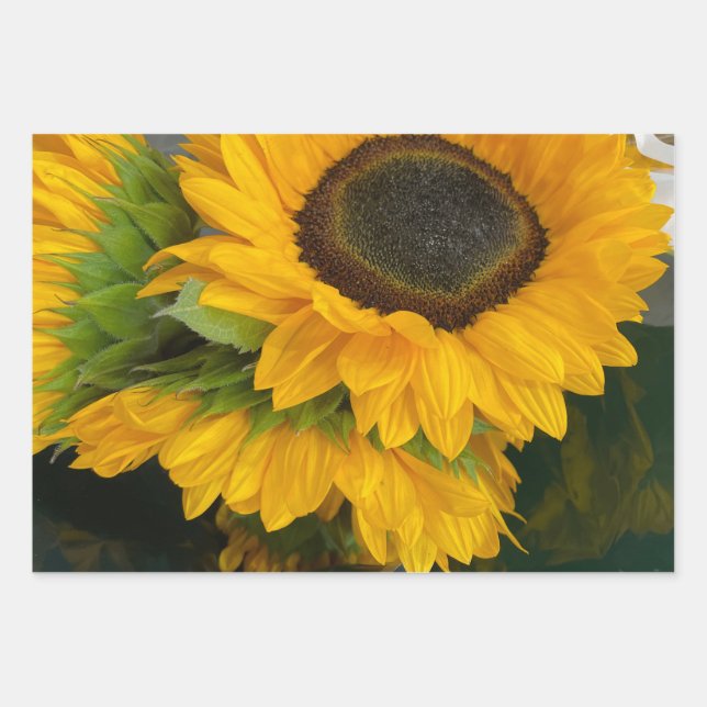 3rd Anniversary Sunflower Geschenkpapier Set (Vorderseite)