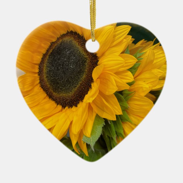 3rd Anniversary Sunflower Keramik Ornament (Vorne)