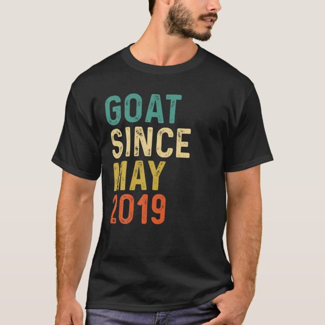 3Rd Birthday 3 Years Old GOAT Since May 2019 T-Shirt (Vorderseite)