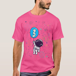 3rd Birthday Astronaut 3 Years Old Birthday Boy  T-Shirt