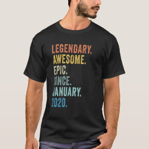 3rd Birthday Boy Legendary Epic Awesome Since Janu T-Shirt