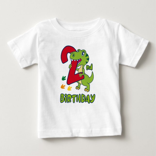 3rd birthday dinosaur  baby t-shirt (Vorderseite)