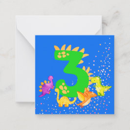 3rd Birthday. Dinosaur Design. My third birthday.  Mitteilungskarte