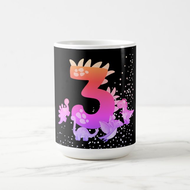 3rd Birthday. Dinosaur Design. My third birthday.  Verwandlungstasse (Zentrum)
