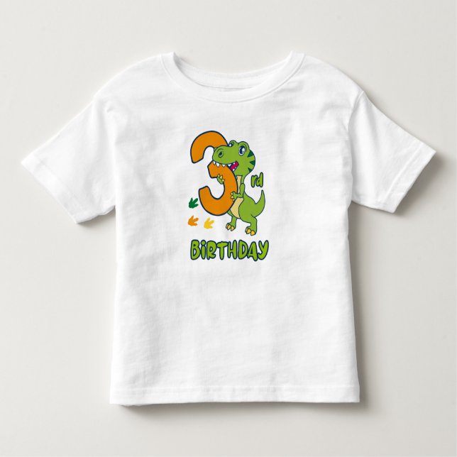 3rd birthday dinosaur  kleinkind t-shirt (Vorderseite)