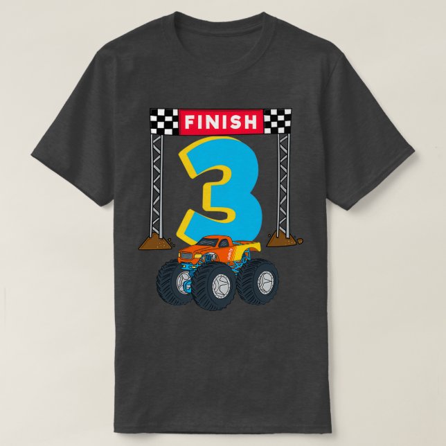 3rd Birthday Monster Truck T-Shirt (Design vorne)