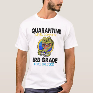 3Rd-Grad-Quarantäne Zurück zur Schule Funny Rex Sp T-Shirt