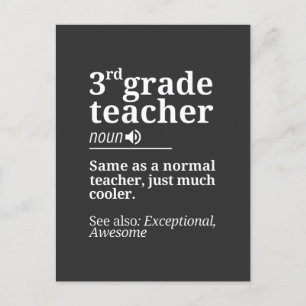 3rd Grad Teacher Funny Third Grade Teachers Ohrfei Postkarte
