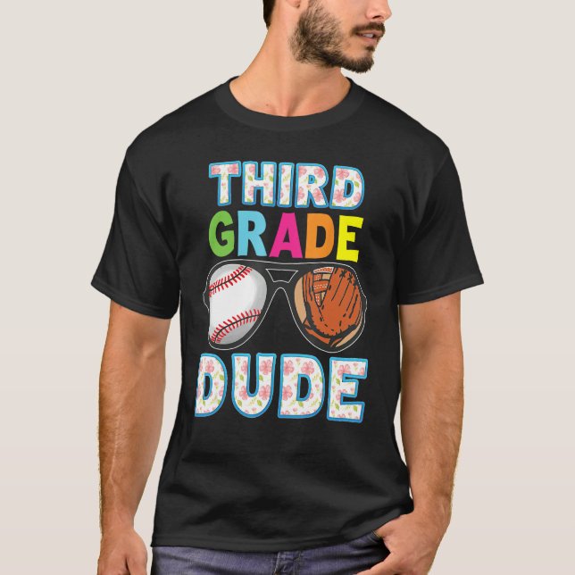 3rd Grade Dude Back To School Third Student Kid Ba T-Shirt (Vorderseite)