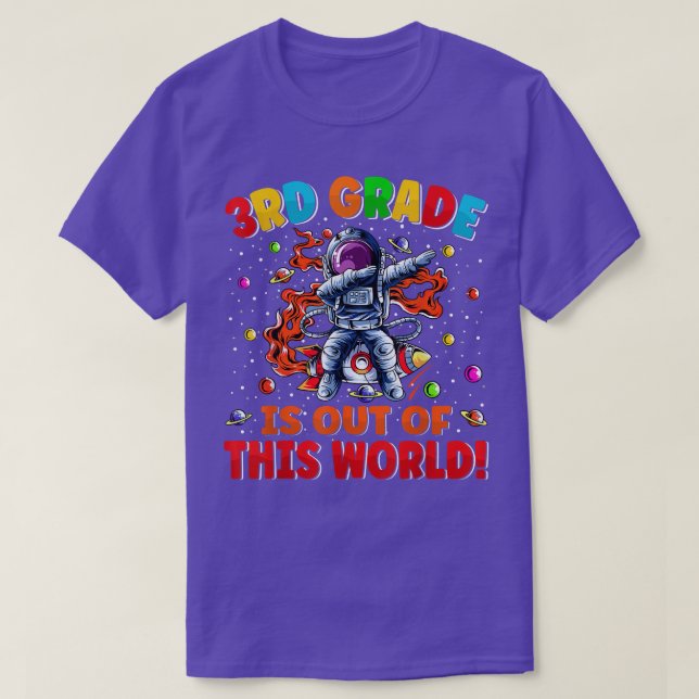 3rd Grade Is Out Of This World Space Rocket Third  T-Shirt (Design vorne)