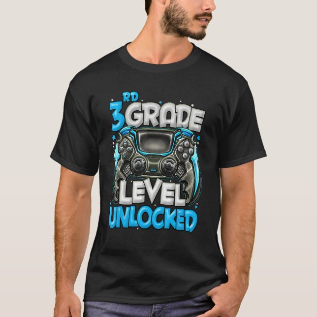 3rd Grade Level Unlocked Game On 3rd Grade Back To T-Shirt (Vorderseite)