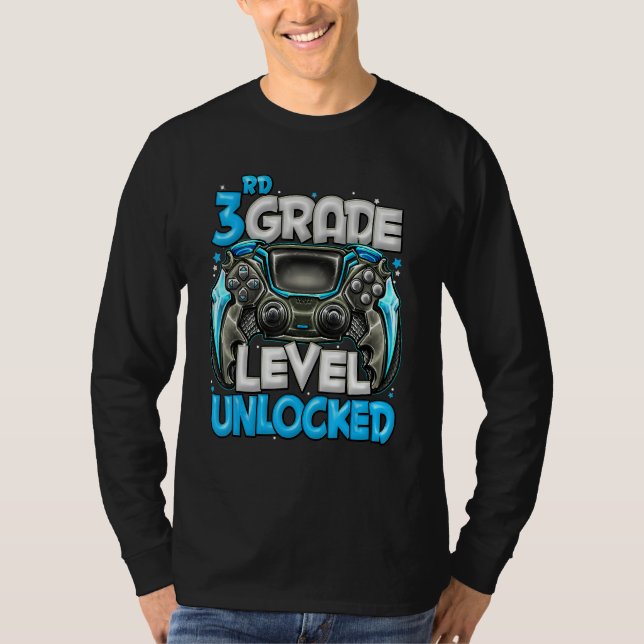 3rd Grade Level Unlocked Game On 3rd Grade Back To T-Shirt (Vorderseite)