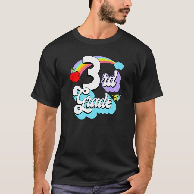 3rd Grade Rainbow Back To School Third Grade Teach T-Shirt (Vorderseite)