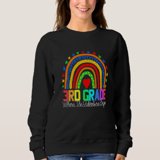 3rd grade rainbow leopard teacher team third grade sweatshirt