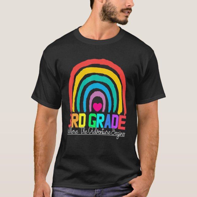 3rd grade rainbow leopard teacher team third grade T-Shirt (Vorderseite)