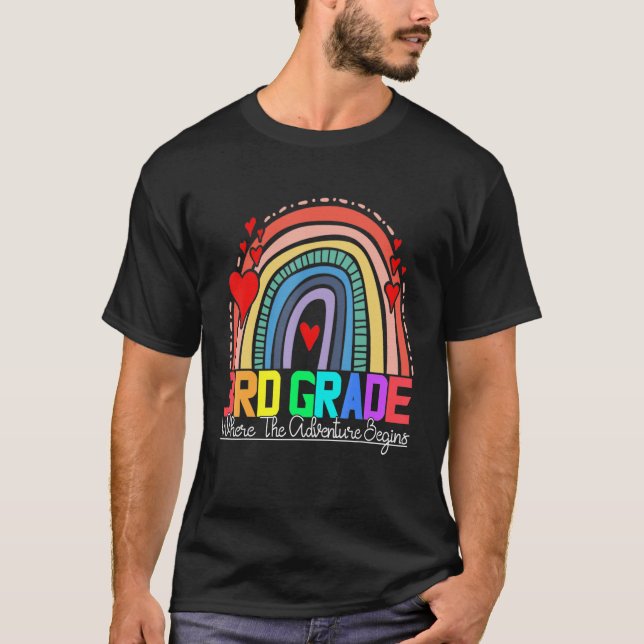 3rd grade rainbow leopard teacher team third grade T-Shirt (Vorderseite)
