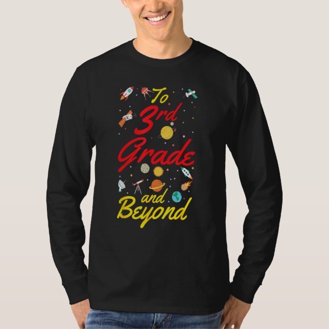 3rd Grade Space Third Grade Teacher Student Back t T-Shirt (Vorderseite)