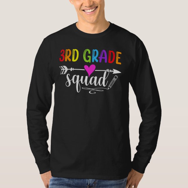 3rd Grade Squad Back To School 2023 Teacher Studen T-Shirt (Vorderseite)