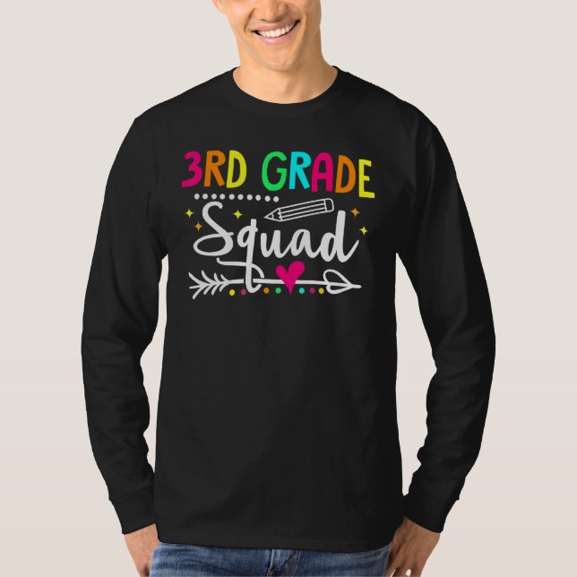 3rd Grade Squad Back To School Third Grade Teacher T-Shirt (Vorderseite)